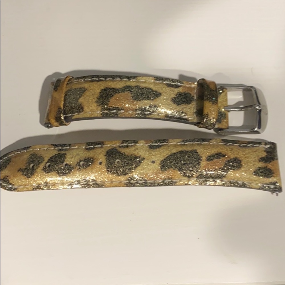 Patent Leather Cheetah Print Michele Watch Strap